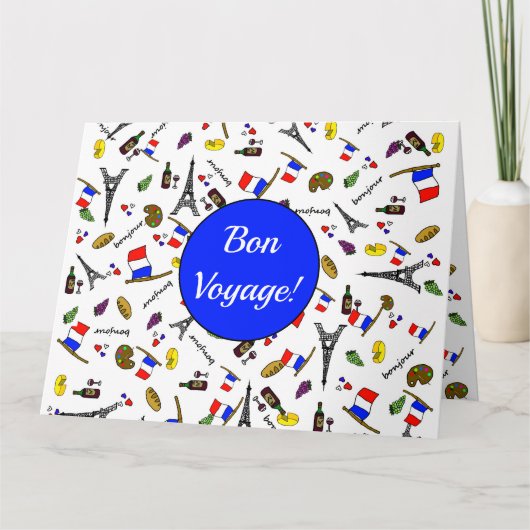 Bon Voyage French Thleing Greetings Card Kaart (Voorkant)