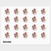 Bon Voyage Funny Chicken Cartoon Ronde Sticker (Vel)