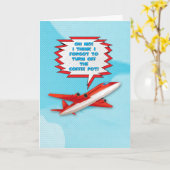 Bon Voyage Geniet van vakantie Grappig vliegtuig i Kaart (Gele Bloem)