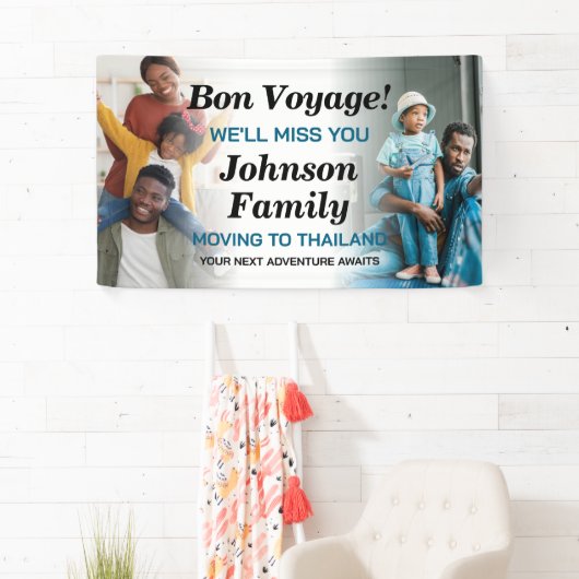 Bon Voyage Gepersonaliseerd Verhuizen naar het Bui Spandoek (Insitu)