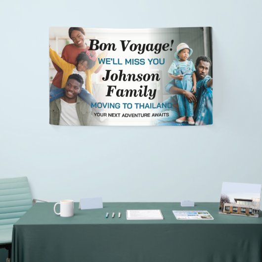 Bon Voyage Gepersonaliseerd Verhuizen naar het Bui Spandoek (Beurs)