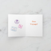 Bon Voyage Gevouwen Wenskaart Kaart (Binnen)
