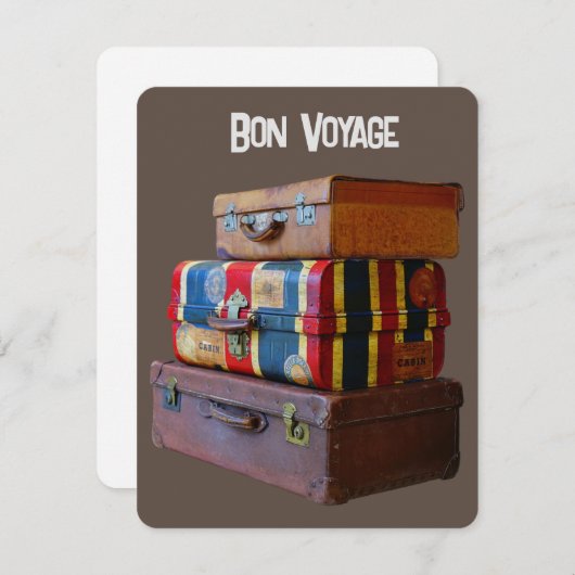 Bon Voyage/Goodbye/Retirement  Bagage Feestdagenkaart (Voorkant / Achterkant)