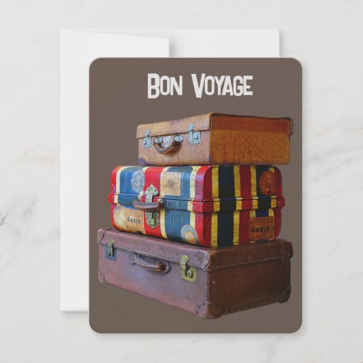 Bon Voyage/Goodbye/Retirement  Bagage Feestdagenkaart (Voorkant)