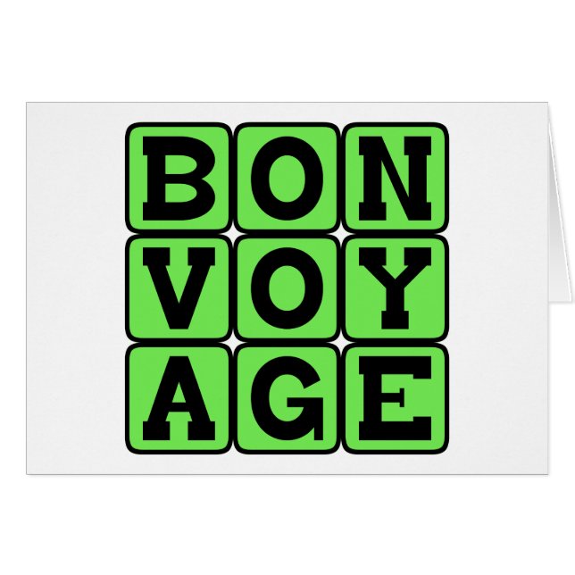 Bon Voyage, heb een goede reis (Voorkant Horizontaal)