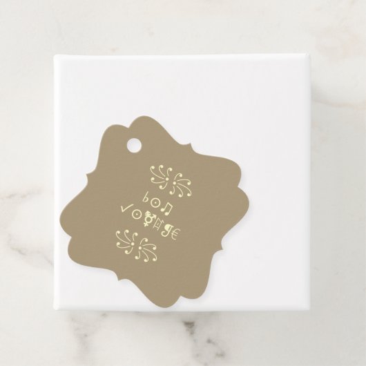 Bon Voyage heeft een fijne dag Bedankjes Labels (In situ)