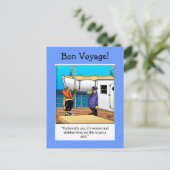 Bon Voyage Humor Briefkaart (Staand voorkant)