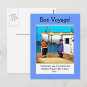 Bon Voyage Humor Briefkaart (Voorkant / Achterkant)