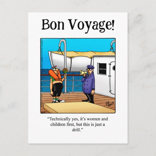 Bon Voyage Humor Briefkaart (Voorkant)
