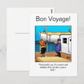 Bon Voyage Humor Briefkaart (Voorkant / Achterkant)