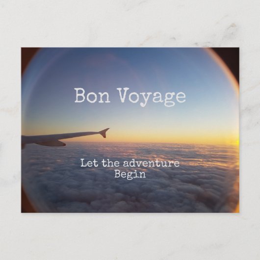 Bon Voyage, laat het avontuur beginnen Briefkaart (Voorkant)