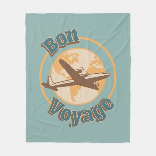 Bon Voyage Laten we de wereld ontwerpen Fleece Deken (Voorkant)