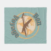 Bon Voyage Laten we de wereld ontwerpen Fleece Deken (Voorkant (Horizontaal))