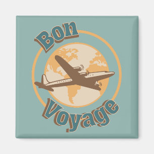 Bon Voyage Laten we de wereld ontwerpen Magneet