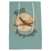 Bon Voyage Laten we de wereld ontwerpen Medium Cadeauzakje (Achterkant)