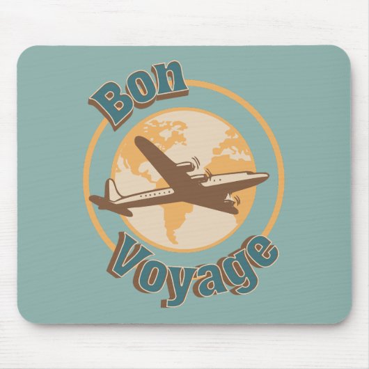 Bon Voyage Laten we de wereld ontwerpen Muismat (Voorkant)