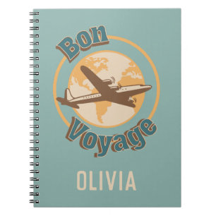 Bon Voyage Laten we de wereld ontwerpen Notitieboek