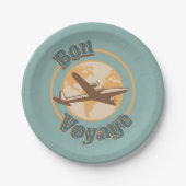 Bon Voyage Laten we de wereld ontwerpen Papieren Bordje (Voorkant)