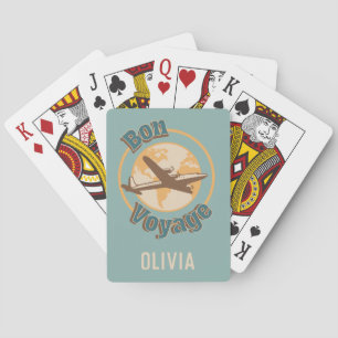 Bon Voyage Laten we de wereld ontwerpen Pokerkaarten