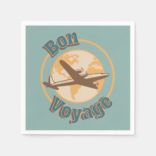 Bon Voyage Laten we de wereld ontwerpen Servet (Voorkant)