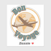 Bon Voyage Laten we de wereld ontwerpen Sticker (Vel)