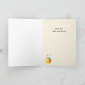 Bon Voyage Lucky Dog Sunbathing on the Beach Kaart (Binnen)