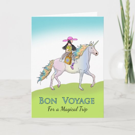 Bon Voyage Magische Reis Eenhoorn Kaart (Voorkant)