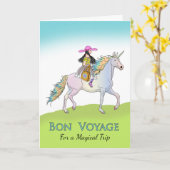 Bon Voyage Magische Reis Eenhoorn Kaart (Gele Bloem)