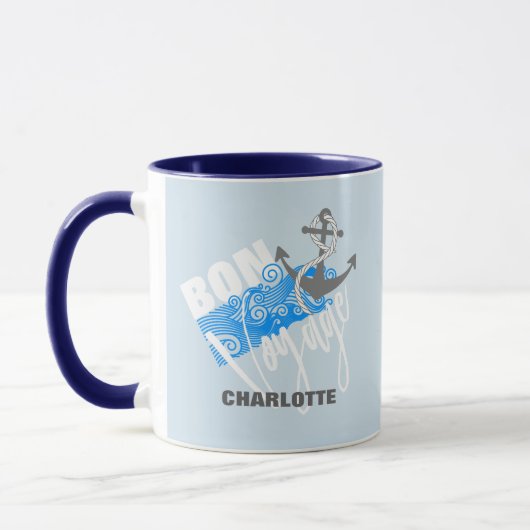 Bon Voyage Nautical Personalized Mok (Links)