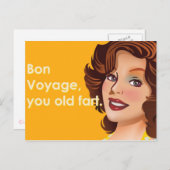 Bon Voyage Old Fart Briefkaart (Voorkant / Achterkant)