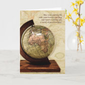 Bon Voyage Old World Wereldbol  Map Kaart (Gele Bloem)