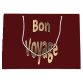 Bon Voyage op donkerrood Groot Cadeauzakje (Voorkant)