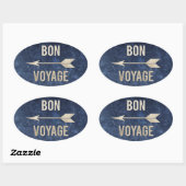 Bon Voyage Ovale Sticker (Vel)