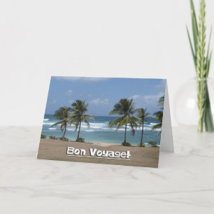 Bon Voyage! - Palmbomen en Oceaan Feestdagen Kaart