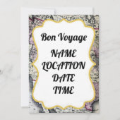 ***BON VOYAGE** PARTIJINVITATIE KAART (Voorkant)