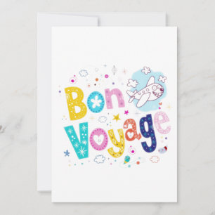 ***BON VOYAGE** PARTIJINVITATIE KAART