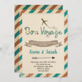 Bon voyage party kaart (Voorkant / Achterkant)