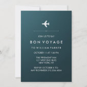 Bon Voyage Party met vliegtuig in Blue en Silver Kaart (Voorkant)