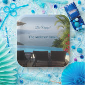 Bon voyage party seoreservaat foto papieren bordje (Feest)