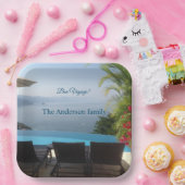 Bon voyage party seoreservaat foto papieren bordje (Feest)