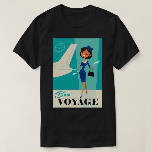 Bon Voyage poster T-shirt (Design voorkant)