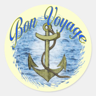 Bon Voyage Ronde Sticker