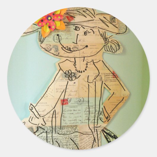 Bon Voyage! Ronde Sticker (Voorkant)