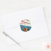 Bon Voyage Ronde Sticker (Envelop)