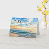 Bon Voyage Safe Travels Sunset Beach Kaart (Gele Bloem)