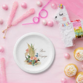 Bon Voyage  Sailboat and Flowers Papieren Bordje (Feest)