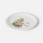 Bon Voyage  Sailboat and Flowers Papieren Bordje (Gekanteld)