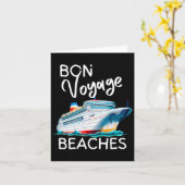 Bon Voyage Stranden Grafisch Cruiseschip Grafisch Kaart (Gele Bloem)