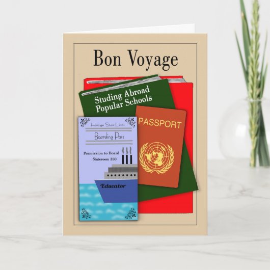 Bon Voyage Study Abroad Kaart (Voorkant)
