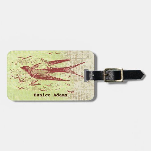 Bon Voyage Thumbelina  Ephemera Collage Bagagelabel (Voorkant horizontaal)